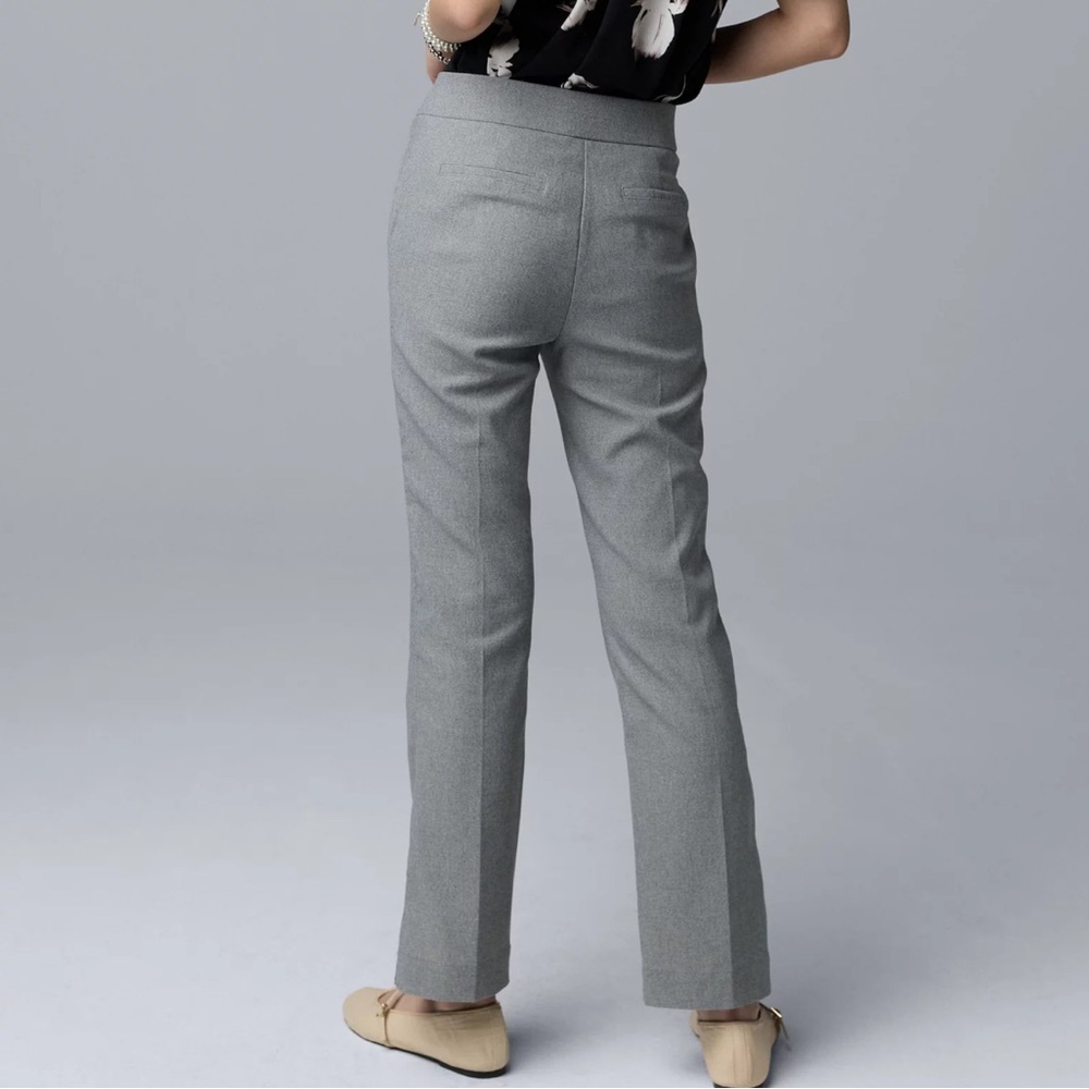 Bundle of 4 Women's Simply Vera Vera Wang Luxe Twill Ankle Pants - Picture 2 of 6